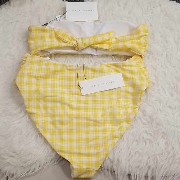 💕VERONICA BEARD💕 Catarina Bandeau Bikini Top (L) + Azoia Tie Waist Bottom (XL) - Picture 13 of 16